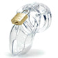 CB-6000S 2 1/2" Cage à pénis et cadenas - Transparent