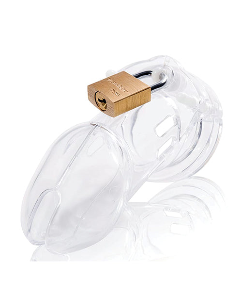 CB-6000 Cage de Chasteté et Cadenas 8,25cm - Transparent