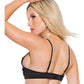 Sujetador Darque con Aberturas de PVC y Tiras Negro Talla SM