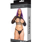 Haut court Darque en maille stretch à manches longues et buste ouvert Noir TU/XL