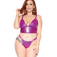 Parure Bralette et string en PVC Darque - Violet GT
