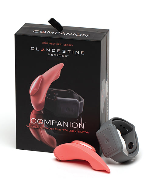 Clandestine Devices Compañero Panty Vibrador con Control Remoto Ponible - Coral