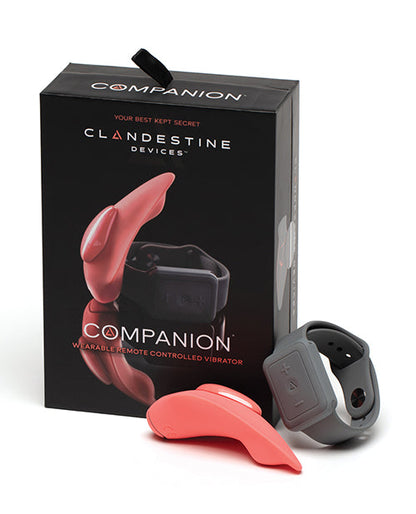 Clandestine Devices Compañero Panty Vibrador con Control Remoto Ponible - Coral