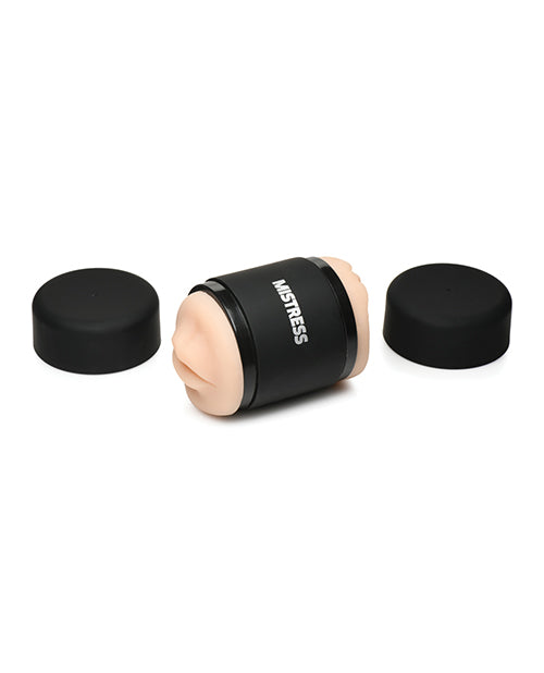 Curve Toys Maîtresse Double Shot Mini Masturbateur Bouche & Chatte - Clair
