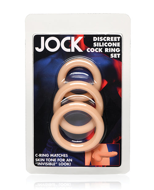 Curve Toys Jock Anillo de Pene de Silicona Set de 3 - Claro