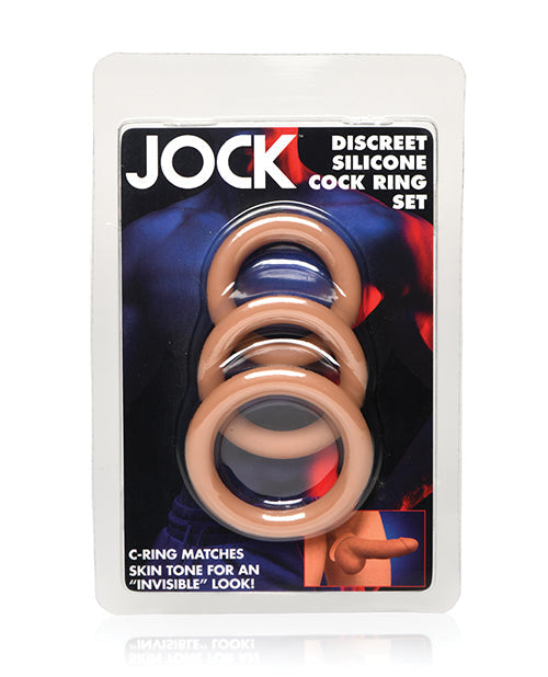 Set de 3 anillos para el pene de silicona Curve Toys Jock - Mediano