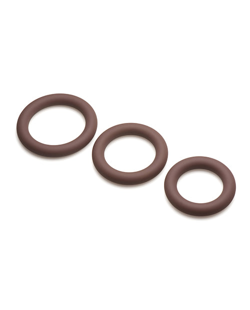 Curve Toys Jock Anillo de Pene de Silicona Set de 3 - Oscuro