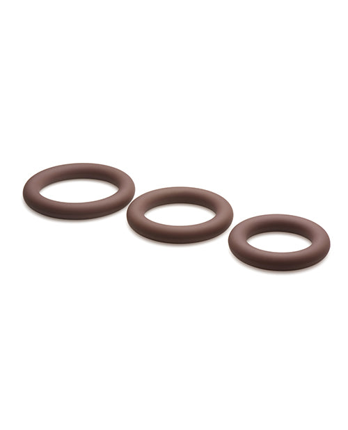 Curve Toys Jock Anillo de Pene de Silicona Set de 3 - Oscuro