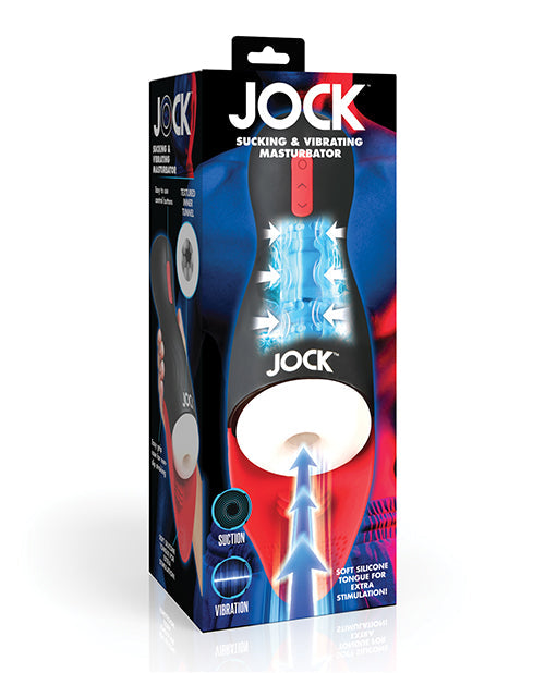 Juguete Curvo para Masturbación, Chupador y Vibrador Jockstrap - Negro/Rojo