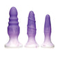 Juego de plugs anales de silicona Curve Toys Simply Sweet - Morado
