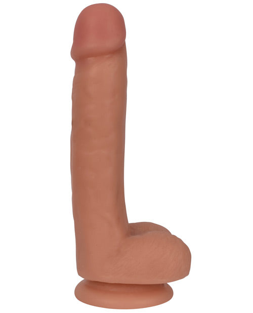 Curve Toys Consolador Grande | Thinz Consolador Grande de 7" con Testículos | Consolador Delgado de Vainilla con Ventosa