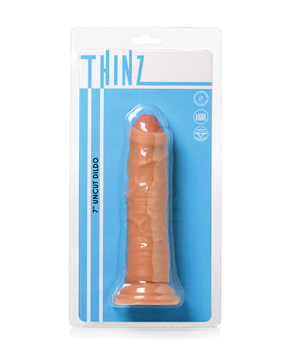 Curve Toys Dildo Grande | Dildo Grande Thinz de 7" | Dildo sin Circuncidar con Ventosa Ligera