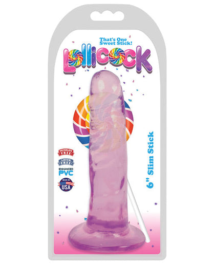 Juguetes Curve Dildo Realista | Dildo Grande Lollicock de 6" | Dildo con Ventosa Slim Stick de Hielo de Uva