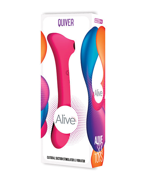 Vibrador de succión Alive Quiver - Magenta