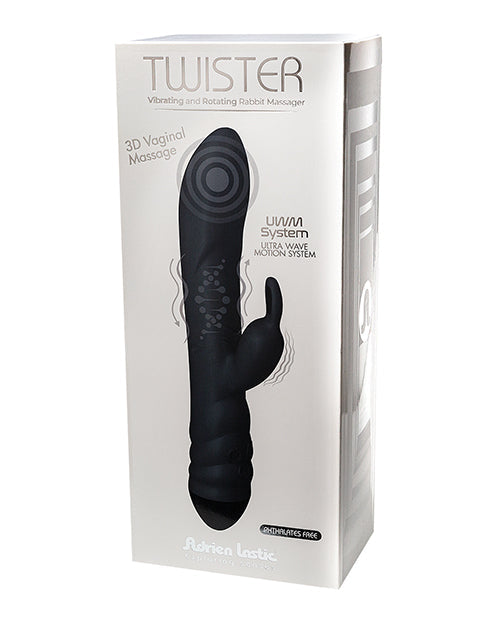 Adrien Lastic Twister Succionador Clitorial y Vibrador Conejo - Negro