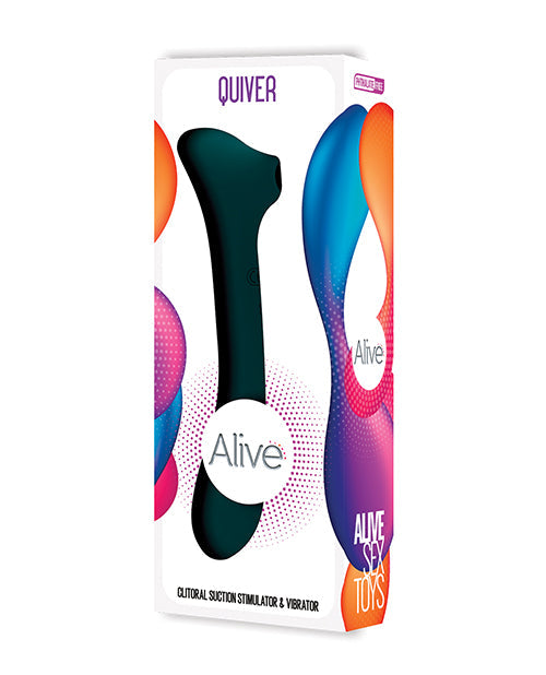 Vibrador de succión Alive Quiver - Turquesa