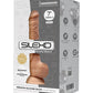 SilexD Modelo 3 Dildo Grande de 7" | Dildo de Silicona con Memoria Silexpan | Dildo Marfil con Ventosa