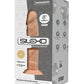 Dildo grande SilexD Modelo 2 de 8" | Dildo de silicona con memoria Silexpan | Dildo con ventosa color marfil