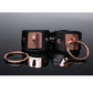 Menottes réglables collection Pleasure - Noir/Or rose