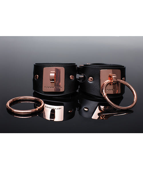 Menottes réglables collection Pleasure - Noir/Or rose