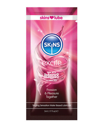 Skins Excite Lubricante a base de agua - Lámina de 5 ml