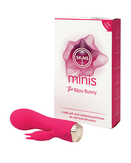 Mini vibromasseur lapin Skins | Vibromasseur clitoridien Bijou Bunny | Vibromasseur point G rose | Meilleur vibromasseur pour femme
