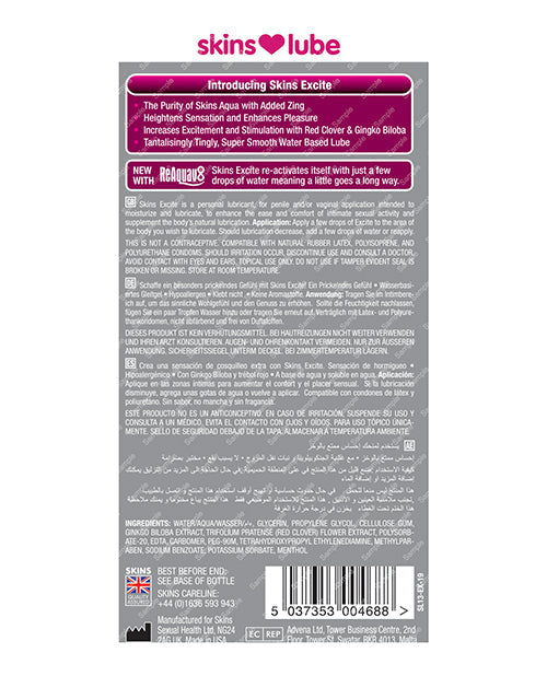 Lubrifiant à base d'eau Skins Excite - 130 ml