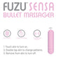 Fuzu Sensa Masseur-ogive rechargeable activé - Rose pastel