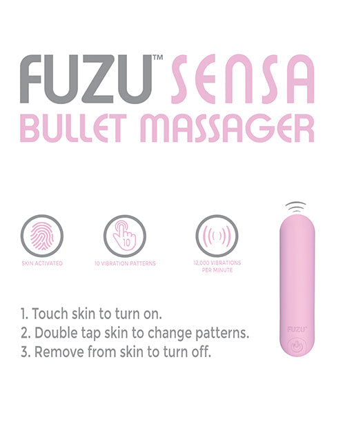 Fuzu Sensa Masseur-ogive rechargeable activé - Rose pastel