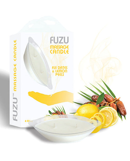 Vela de Masaje Fuzu - 4 oz Dátiles de Fiyi y Cáscara de Limón