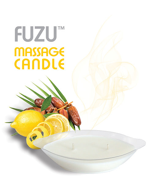 Vela de Masaje Fuzu - 4 oz Dátiles de Fiyi y Cáscara de Limón
