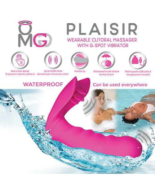 OMG Plaisir stimulateur clitoridien portable avec vibromasseur point G - Rose