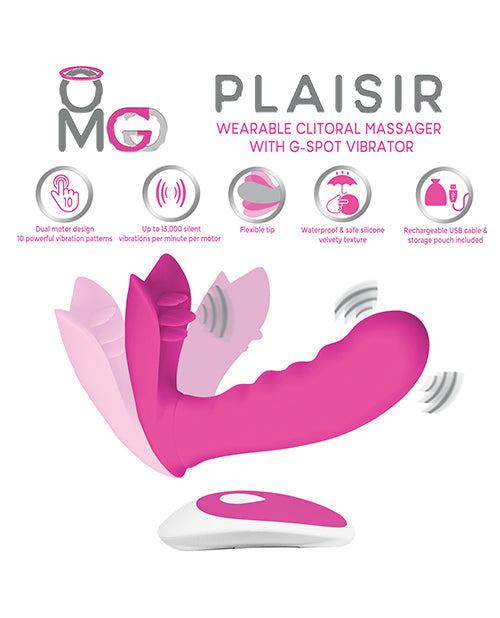 OMG Plaisir stimulateur clitoridien portable avec vibromasseur point G - Rose