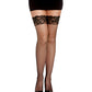 Bas résille cuisse avec couture arrière - Noir Taille Unique