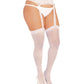 Panty medias transparentes con liguero - Blanco QN