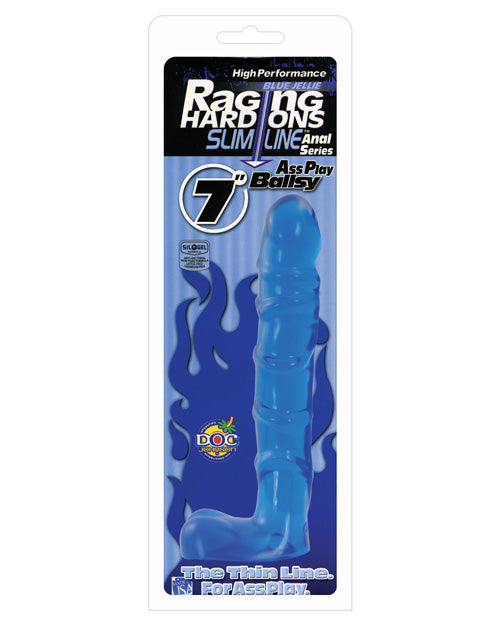 Raging Hard Ons Dildo Anal | Dildo Delgado 7" | Dildo Realista Ballsy | Blue Jelly