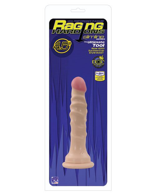 Raging Hard Ons Dildo Realista | Consolador Grande Delgado de 4.5" | Consolador de Carne con Ventosa