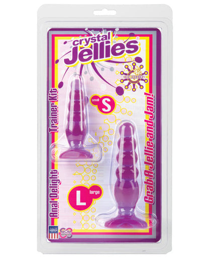 Kit de entrenamiento anal Crystal Jellies Anal Delight - Morado