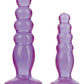 Kit de entrenamiento anal Crystal Jellies Anal Delight - Morado