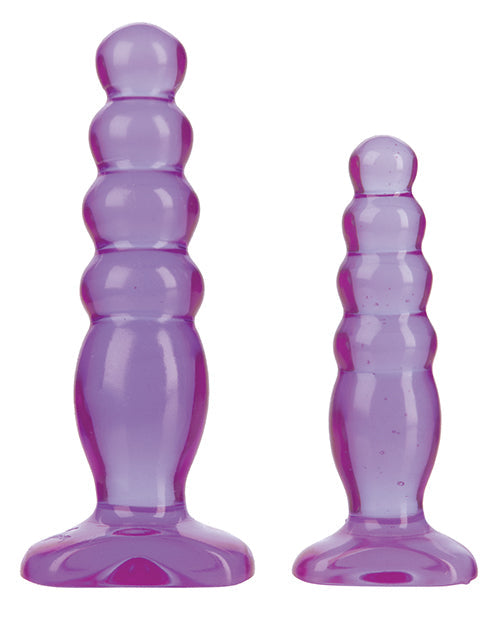 Kit de entrenamiento anal Crystal Jellies Anal Delight - Morado