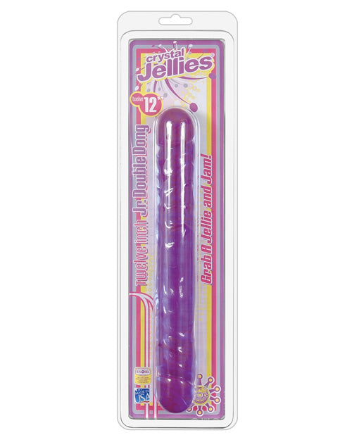 Dildo realista Crystal Jellies | Dildo grande de 30 cm | Dildo doble | Dildo gigante morado | Dildo grande