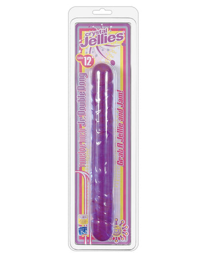 Dildo realista Crystal Jellies | Dildo grande de 30 cm | Dildo doble | Dildo gigante morado | Dildo grande