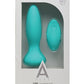 Un plug anal Play Rechargeable en silicone avec télécommande - Sarcelle