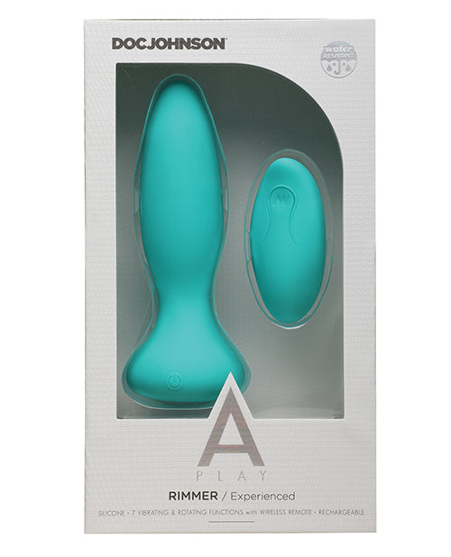 A Play Rimmer Experienced – Plug anal en silicone rechargeable avec télécommande – Teal