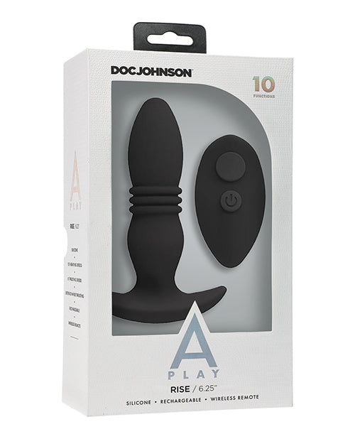 Un plug anal vibrant rechargeable Play Rise avec télécommande - Noir