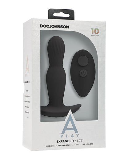 Un Plug Anal en Silicone Rechargeable A Play Expander avec Télécommande - Noir