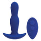 Un plug anal de silicona recargable A Play Expander con control remoto - Azul real