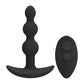 Un plug anal en silicone rechargeable Play Beaded avec télécommande - Noir