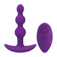 Un plug anal rechargeable en silicone avec télécommande Play Beaded - Violet