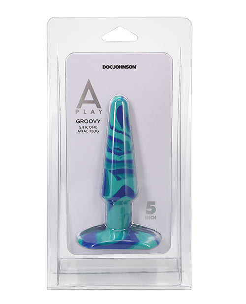 Un Play 5" Groovy Silicona Plug Anal - Océano
